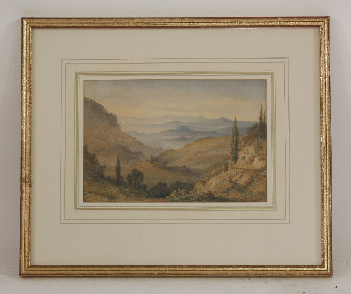 Thomas Bacon (fl.1821-1840)'FLORENCE FROM FIESOLE'Signed l.l., watercolour17 x 25cm