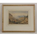 Thomas Bacon (fl.1821-1840)'FLORENCE FROM FIESOLE'Signed l.l., watercolour17 x 25cm