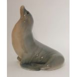 A Royal Copenhagen sea lion, printed, and painted marks, 28cm high