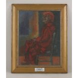 Harold Kopel (1915-1955)BY THE STREAMSigned l.l., oil on board34.5 x 44.5cm;and PORTRAIT OF A SEATED