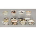 Approximately fifty assorted early 19th century English porcelain tea cups and coffee cans,