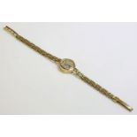 A ladies 9ct gold Rotary quartz bracelet watch