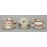 Approximately twenty-eight 19th century hand painted or printed English porcelain tea cups and