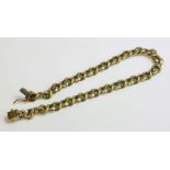 A 9ct gold figure of eight link bracelet, by Chiampesan