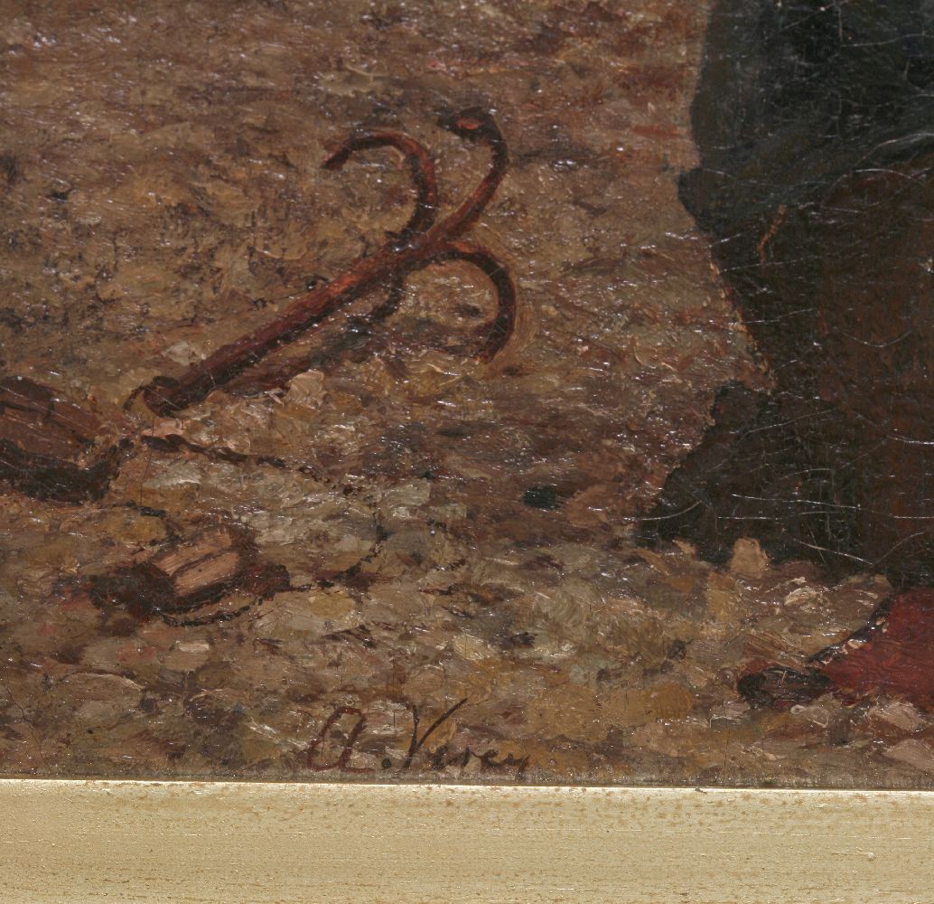 Arthur Verey (19th century)FISHERFOLK ON A BEACHSigned l.l., oil on canvas38.5 x 58.5cm - Image 4 of 4