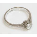 An 18ct gold single stone diamond ring