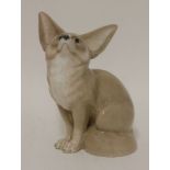 A Royal Copenhagen desert fox, seated, printed, inscribed and numbered marks, 24cm high