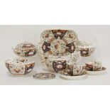 A Bloor Derby 'Imari' pattern tea and coffee service, c.1825-1848, for eight place settings,