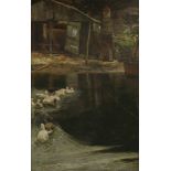 William Murray (late 19th century)DUCKS ON A PONDSigned l.l., oil on canvas60 x 38cm