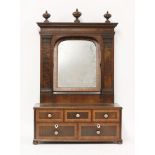 A mahogany dressing mirror,early 19th century, with inlaid and crossbanded decoration, adjustable