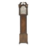 An eight-day mahogany longcase clock,by Robert Clidsdale, Edinburgh, the arched silver dial