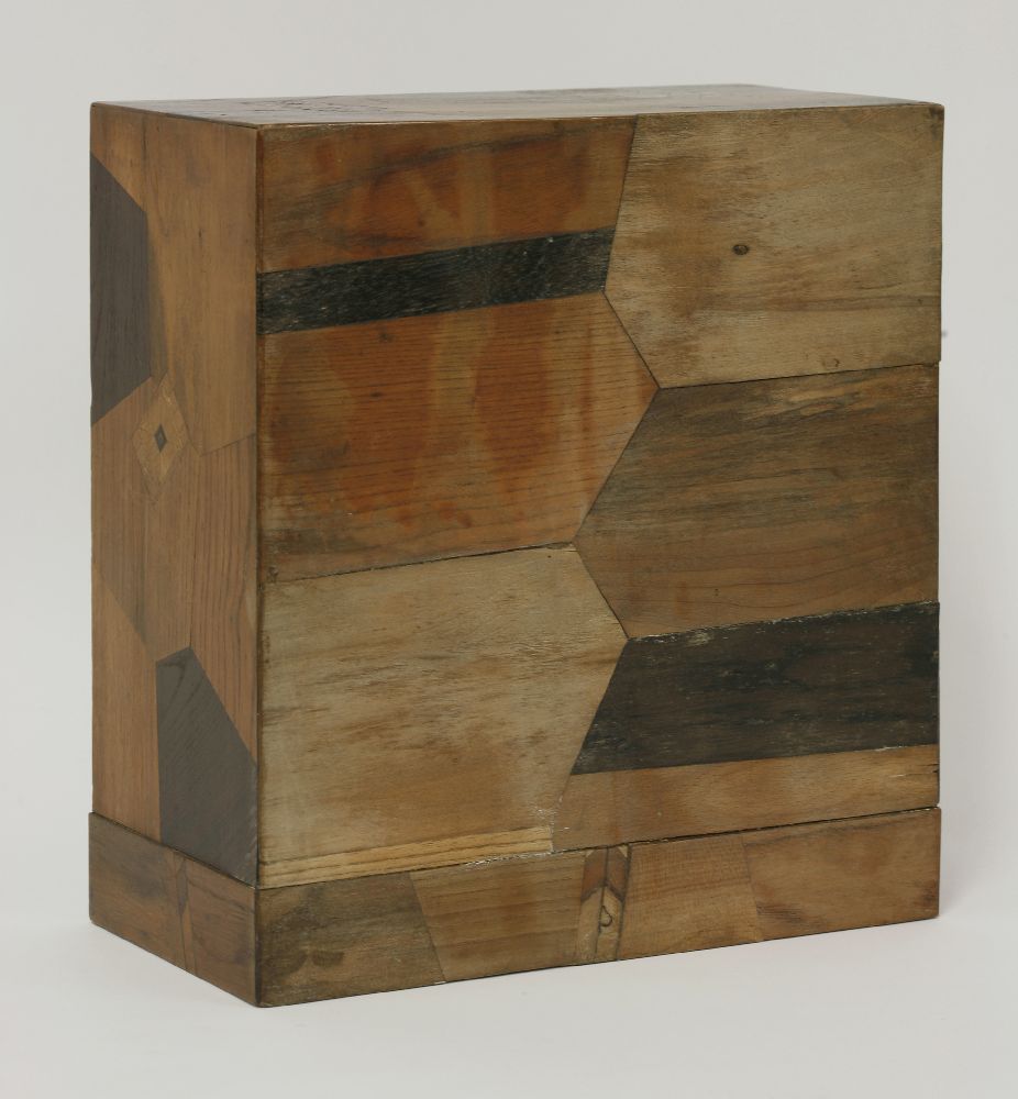 A Japanese parquetry table cabinet,late 19th century, with an arrangement of six drawers, with all- - Image 2 of 2