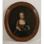 English School, c.1730PORTRAIT OF A YOUNG GIRL OF THE FFOLKES FAMILY, THREE-QUARTER LENGTH, IN A