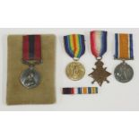 A Distinguished Conduct Medal Group,George V, awarded to Pte. G B Peachey, 21st London Regiment,