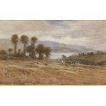 J V R Parsons (fl.1891-1914)CUTTING HAY, TEIGN VALLEY, SOUTH DEVONSigned l.r., watercolour23 x 33cm