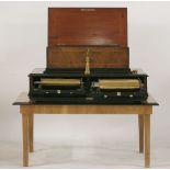 A walnut inlaid and ebonised musical box,by John Billon-Haller, Geneva, c.1890, with six