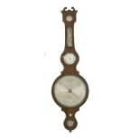 A George IV mahogany, boxwood and ebony strung oversize wheel barometer,c.1830, inscribed 'J. Smith,