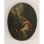 Flemish School, 18th centuryDAVID AND BATHSHEBAOil on brass16 x 12.5cm, unframed