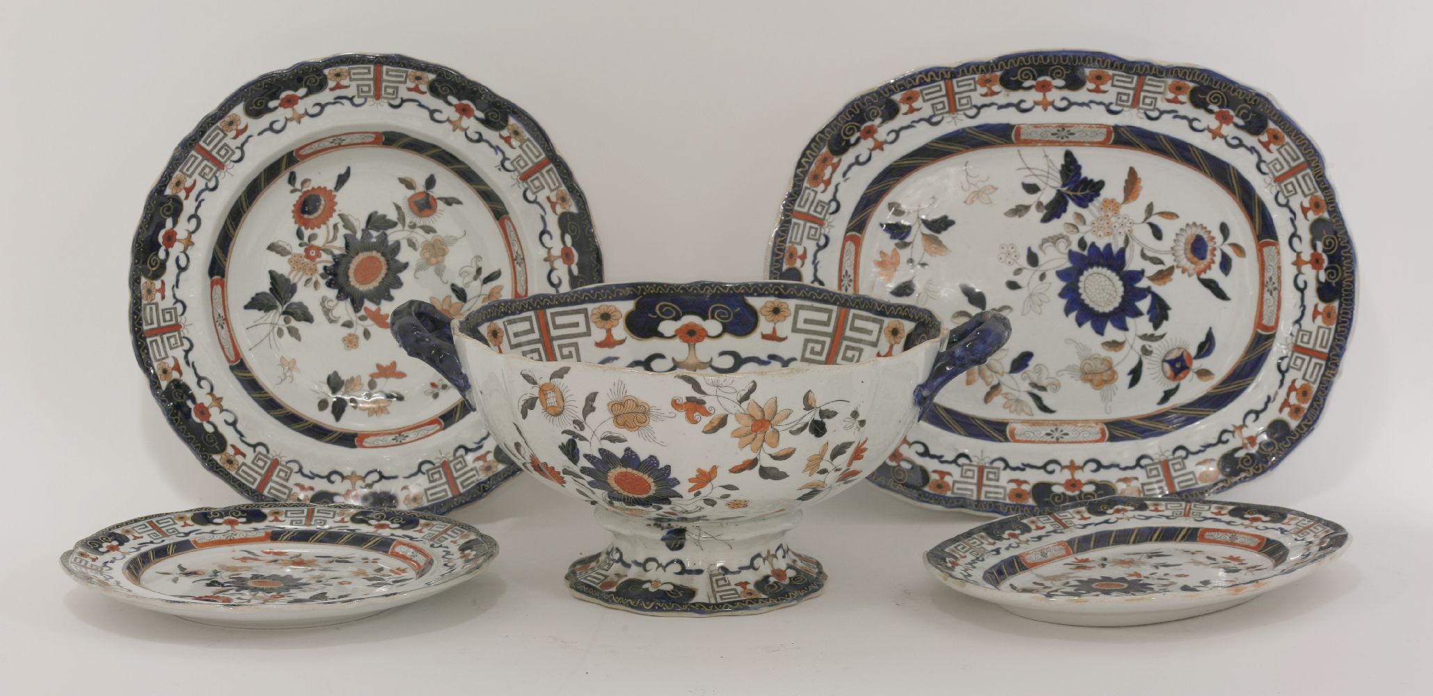 An extensive Mason's ironstone Dinner Service,with a transfer printed design, no. 2508,comprising:40 - Image 2 of 3