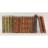 BINDINGS:1.  Ten Volumes of the Tauchnitz Edition in Greek.  All in matching half leather binding,