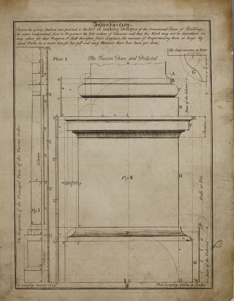 LANGLEY, Batty:The City and Country Builder's and Workman's Treasury of Designs,L, Harding, - Image 3 of 3