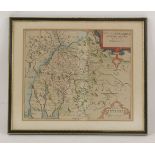 Four hand coloured maps, comprising:'Dorcestria',Petrus Kaerius,8.5 x 12cm,'A Mapp of Hantshire with