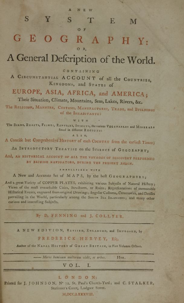 ATLAS, MAPS, ETC:1.  Fenning, D; Collyer, J; etc:  A New System of Geography.  Or, a General - Image 3 of 4