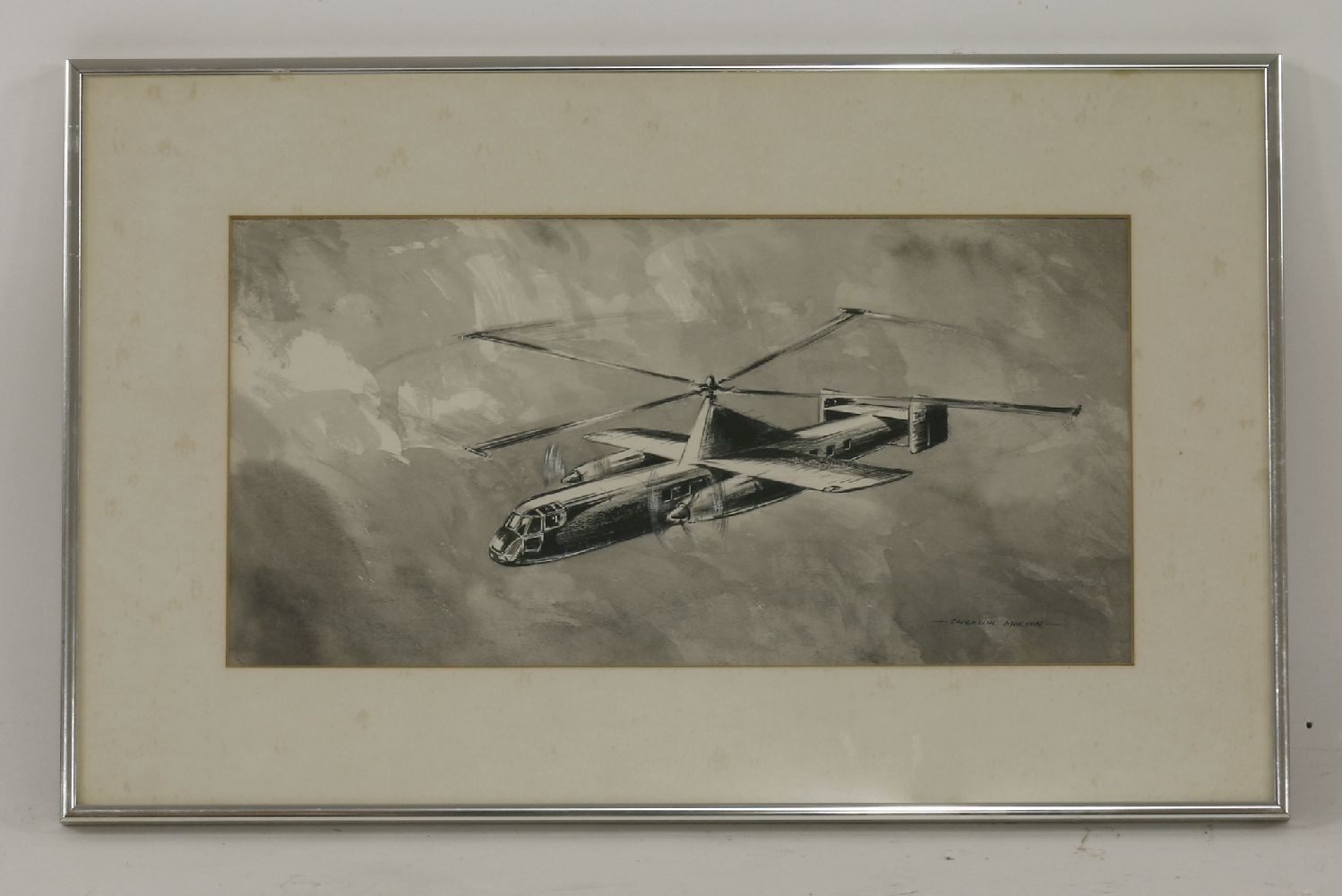 *Cavendish Morton (1911-2015)'THE FAIREY ROTODYNE'Signed l.r., pen and ink and grey washes19 x - Image 7 of 9