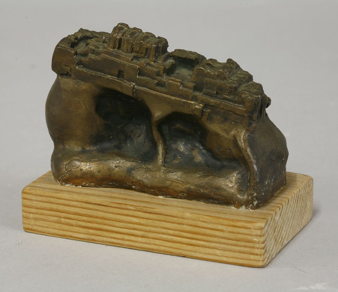 *Sir Eduardo Paolozzi RA (1924-2005),PISCATOR OR EUSTON HEADbronze, on a pine plinth, signed and