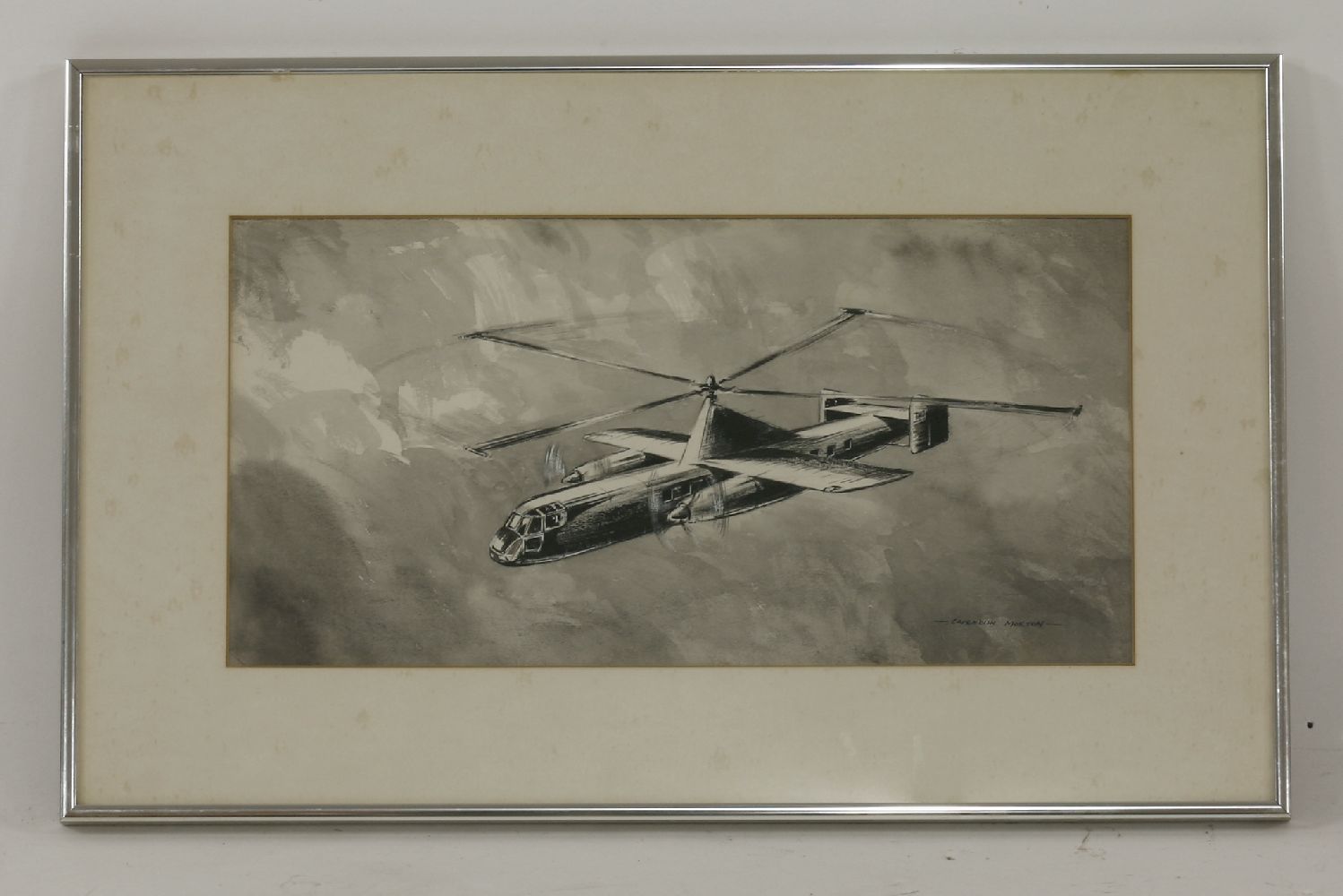 *Cavendish Morton (1911-2015)'THE FAIREY ROTODYNE'Signed l.r., pen and ink and grey washes19 x - Image 6 of 9