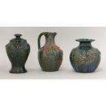 A COLLECTION OF SUNFLOWER POTTERY VESSELSSir Edmund Elton (1846-1920) was a self-taught artist-