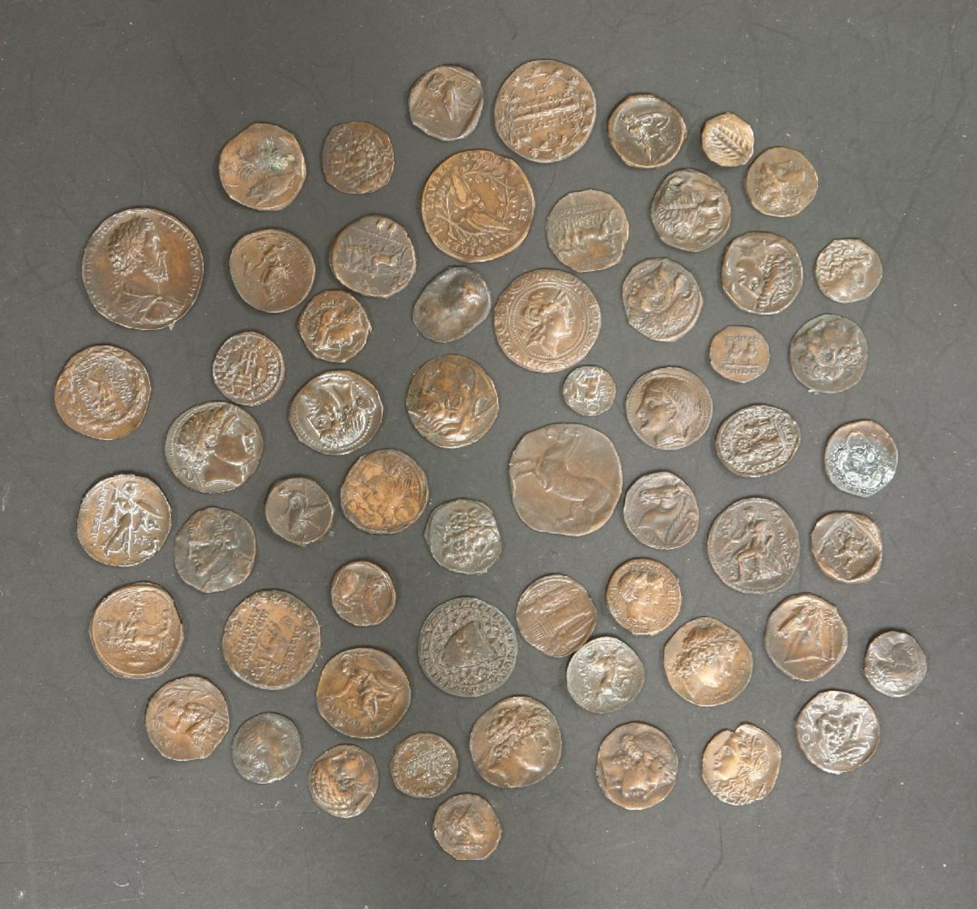 Over two hundred copper electrotyped copies of Greek and Persian Coins, to include: 'Babylonian - Image 6 of 6
