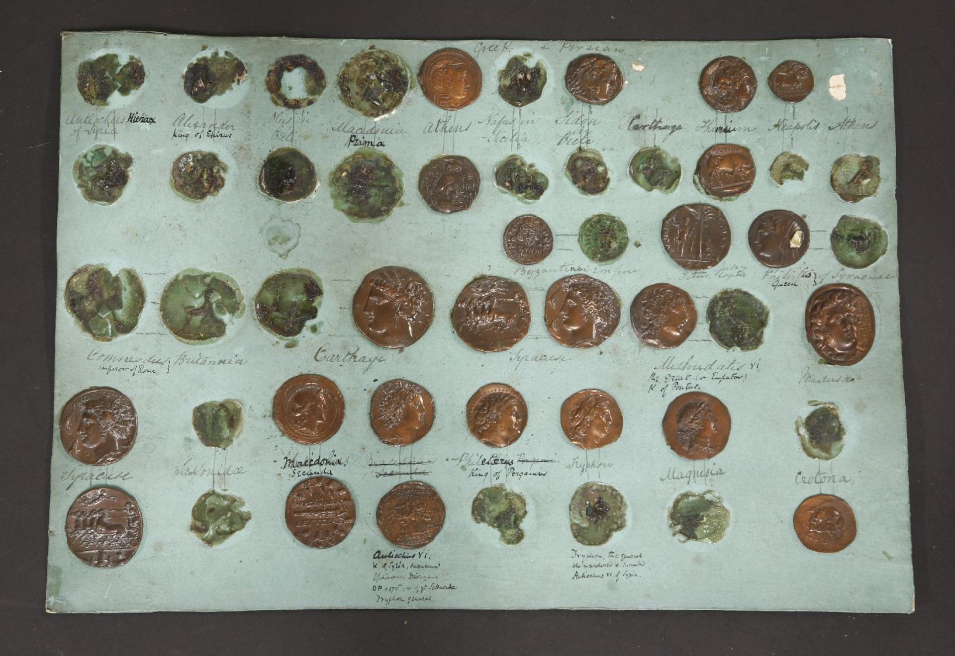 Over two hundred copper electrotyped copies of Greek and Persian Coins, to include: 'Babylonian - Image 3 of 6
