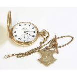 A cased, 9ct gold, full hunter pocket watch, Spinks from Dent, London, the case 49mm diameter,
