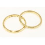 Two 22ct gold wedding rings