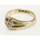 An 18ct gold gentleman's single stone diamond ring