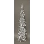 A Daum crystal sculpture of a pine tree, 63cm high