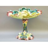 An Austrian Art Nouveau pottery centrepiece, by Wilhelm Schiller & Son, 39cm high