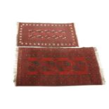 A Bakhora red ground rug, 146 x 87cm