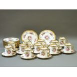 A twelve piece Hammersley 'Lady Patricia' coffee set