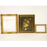 Contemporary SchoolSTILL LIFE OF FLOWERSOil on canvas;and two picture frames