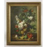 17th century Dutch styleSTILL LIFE, FLOWERS IN AN URNOil on canvas122 x 92cm