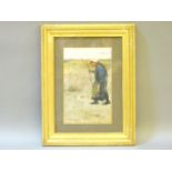 Dudley Hardy (1865-1922)A PEASANT WOMAN WALKINGSigned and inscribed l.l., watercolour23 x 15cm