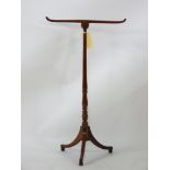 A mahogany coat stand, on a tripod base, 112cm high