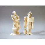 Two 19th century Japanese ivory figures