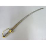 A cavalry trooper's sabre, no scabbard, 75.5cm blade, 87.5cm overall