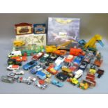 Various die cast vehicles, including Dinky, Corgi, Matchbox, etc