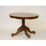 A Victorian walnut loo table, 137cm wide