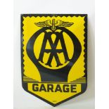 An enamel AA garage sign, by BB Kent, 78cm high