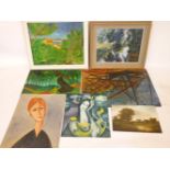 20th century Schoolseven various oil on boardsvarious sizes, unframed